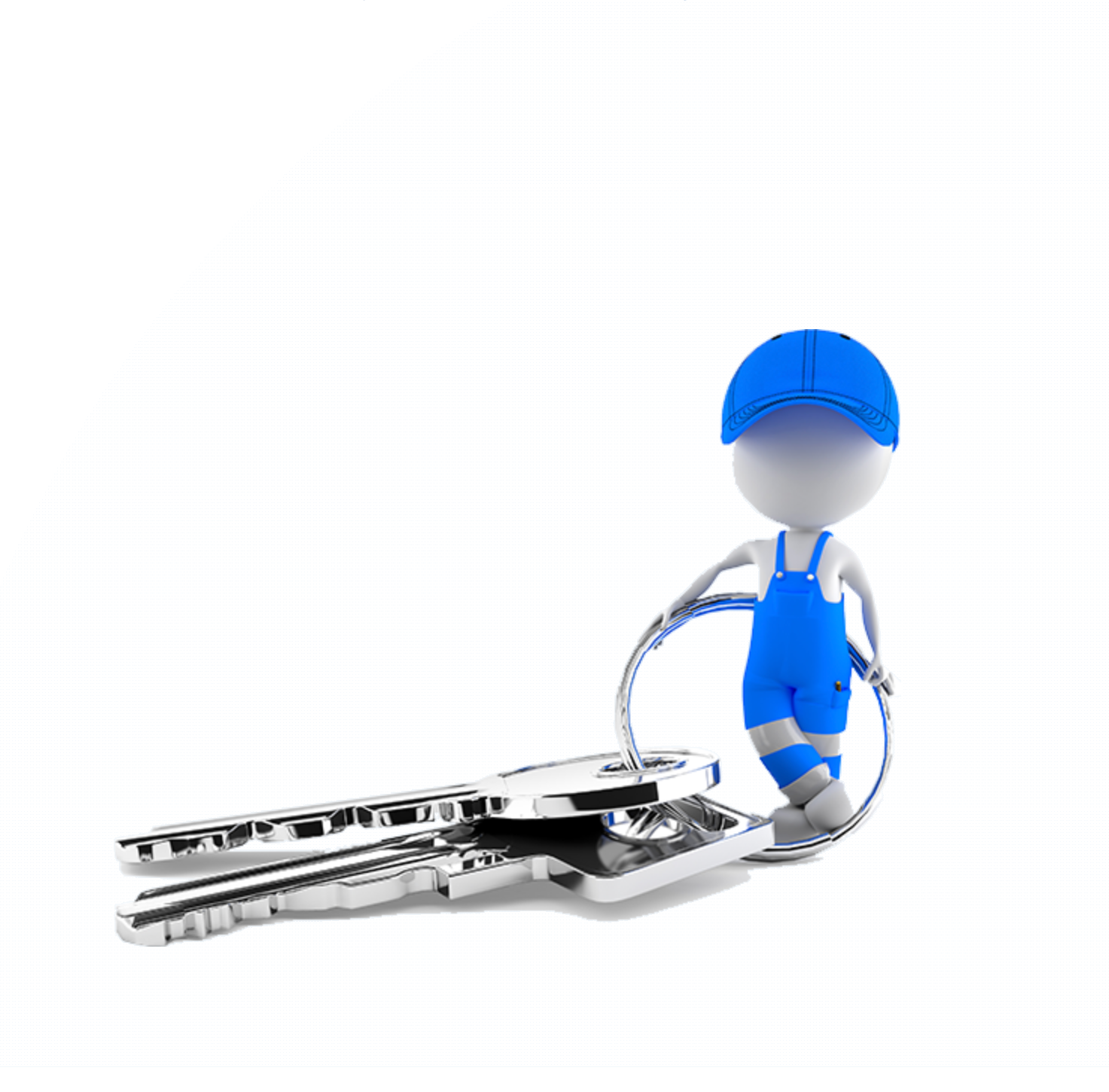 Schlüsseldienst-Figur mit Schlüsseln